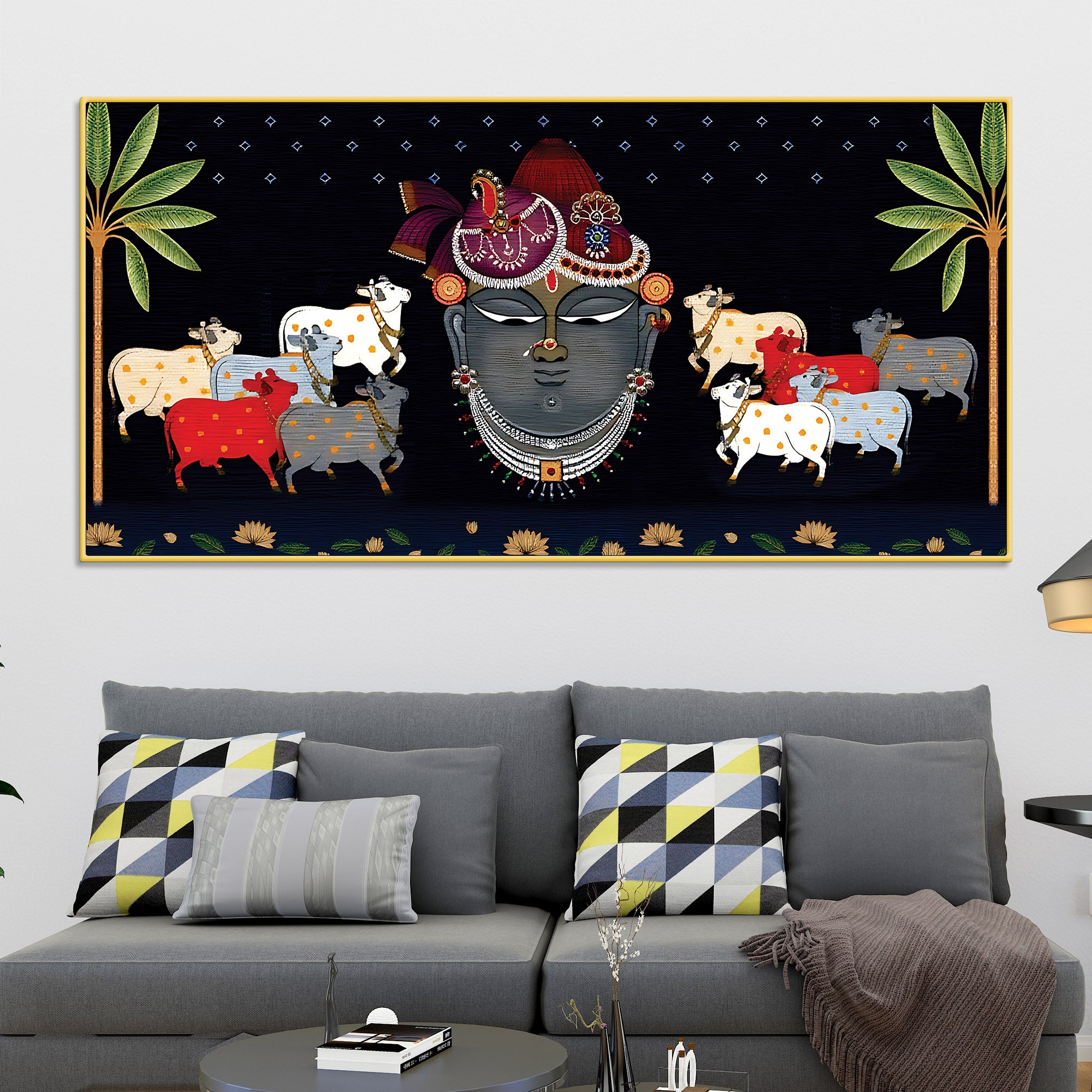 Shrinathji Face Pichwai Art Wall Painting