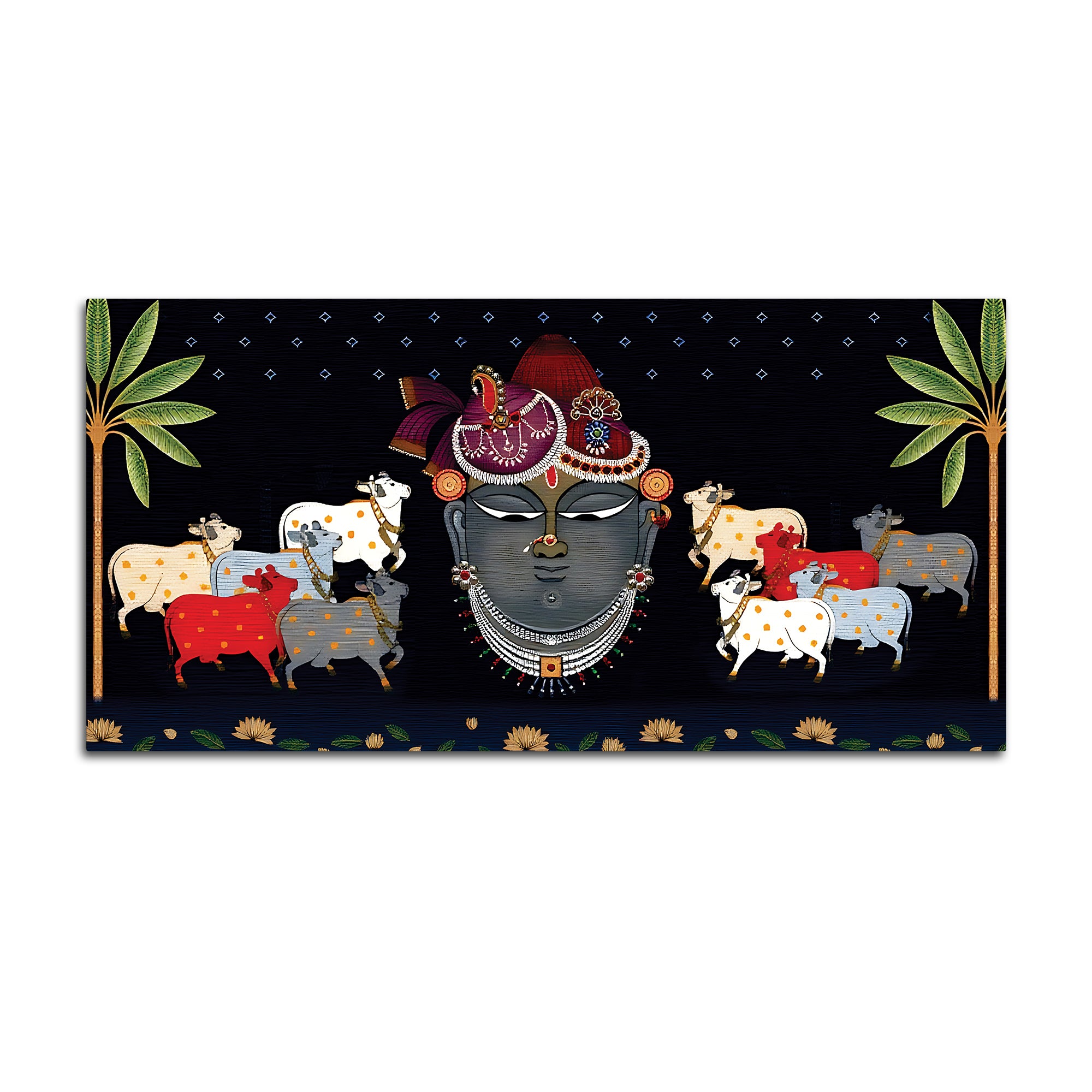 Shrinathji Face Pichwai Art Wall Painting