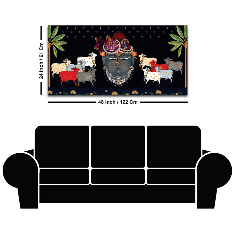 Shrinathji Face Pichwai Art Wall Painting
