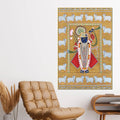 Shrinathji in Majestic Adornment with Sacred Cows Pichwai Canvas Wall Painting