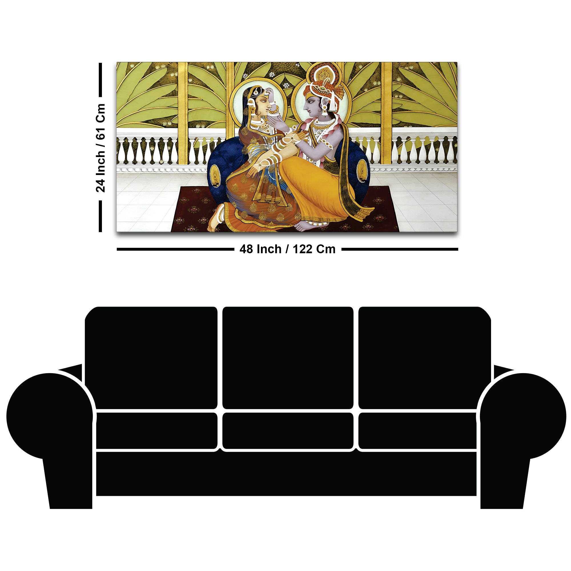 Shrinathji Krishna Premium Pichwai Wall Decor Painting