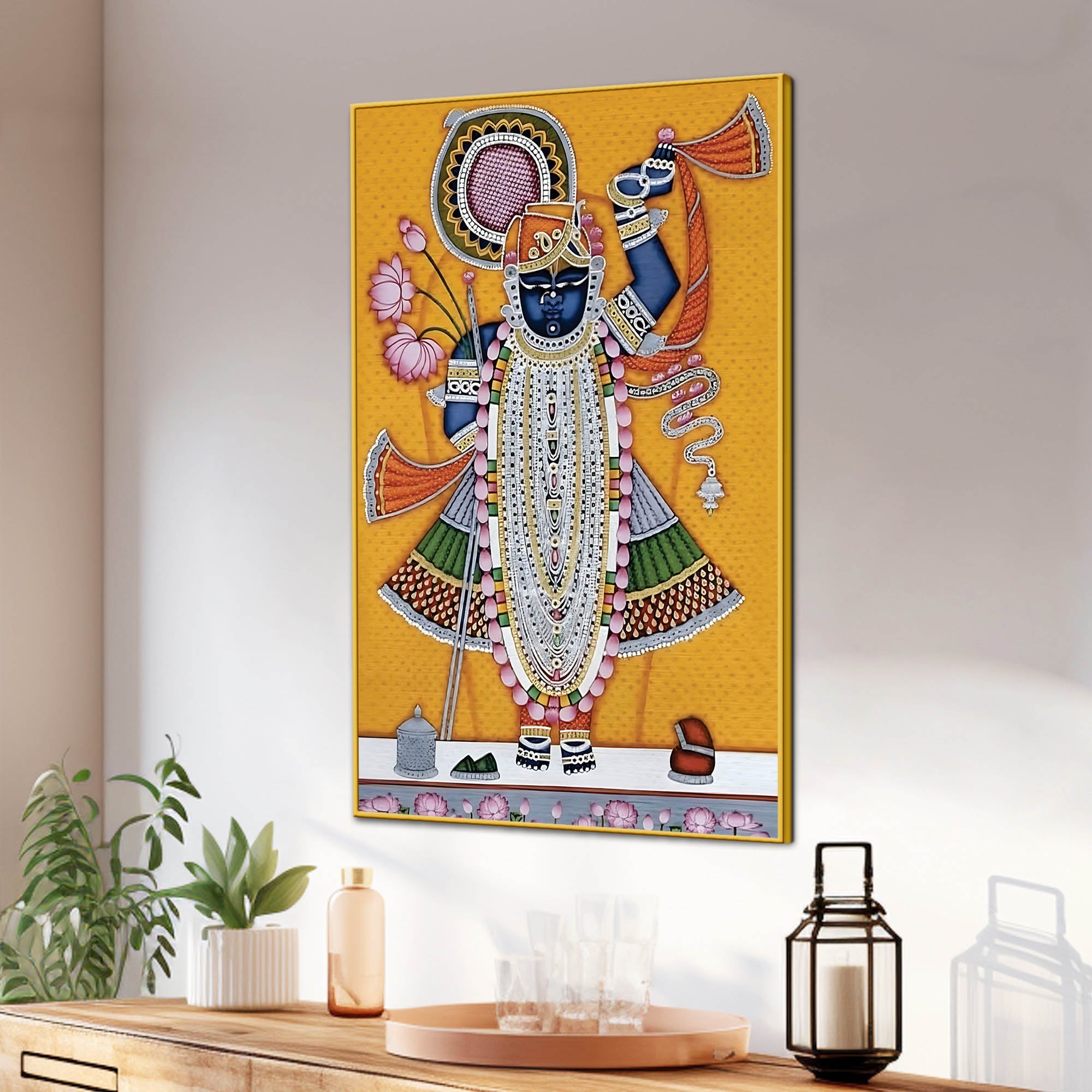 Shrinathji Nathdwara Pichwai Canvas Painting | Divine Wall Decor