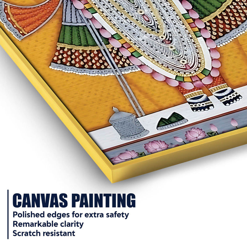 Shrinathji Nathdwara Pichwai Canvas Painting | Divine Wall Decor