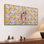 Shrinathji Pichwai Art Wall Painting with Sacred Cows