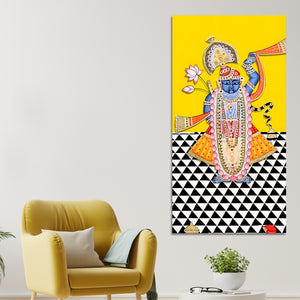 Shrinathji Pichwai Canvas Wall Painting | Indian Religious Wall Décor for Living Room