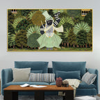Shrinathji Pichwai Forest Scene Canvas Wall Painting