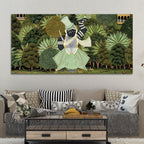 Shrinathji Pichwai Forest Scene Canvas Wall Painting