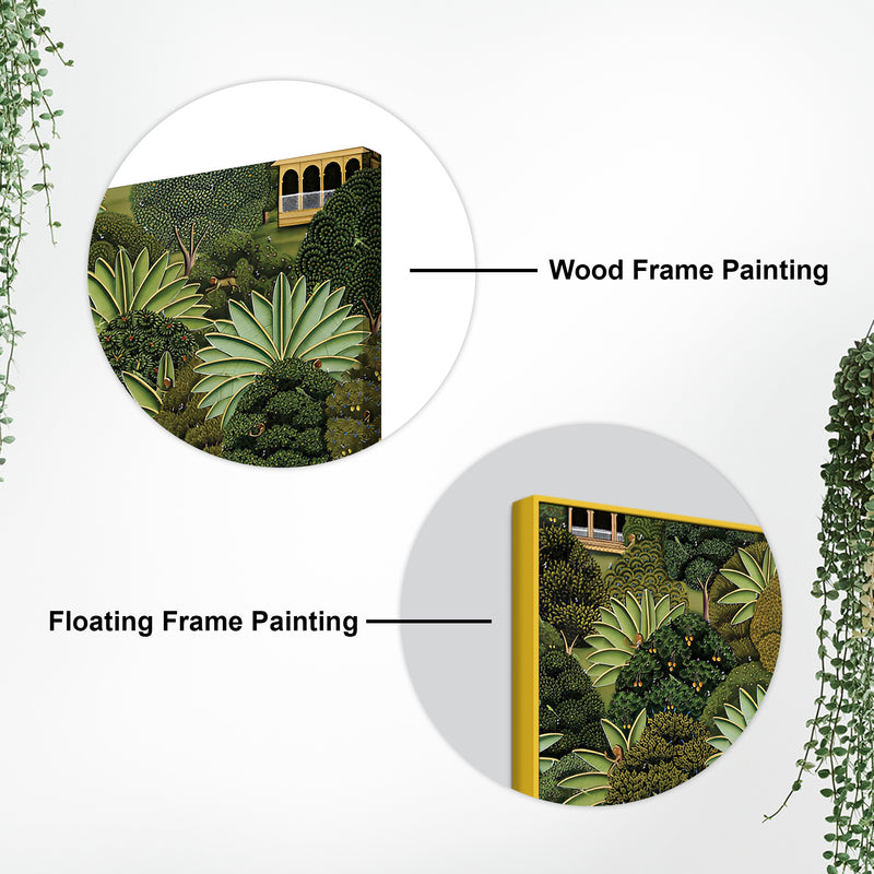Shrinathji Pichwai Forest Scene Canvas Wall Painting