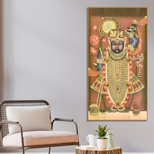Shrinathji Pichwai Style Canvas Wall Painting | Nathdwara Art for Living Room Décor & Gifting