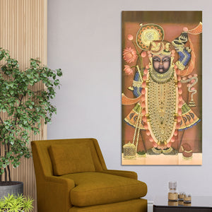 Shrinathji Pichwai Style Canvas Wall Painting | Nathdwara Art for Living Room Décor & Gifting