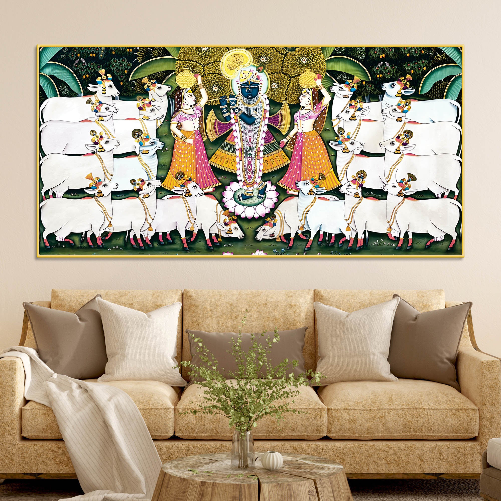 Shrinathji Pichwai Wall Art Canvas Wall Painting