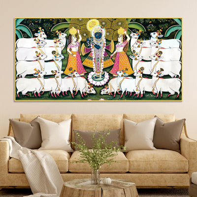 Shrinathji Pichwai Wall Art Canvas Wall Painting