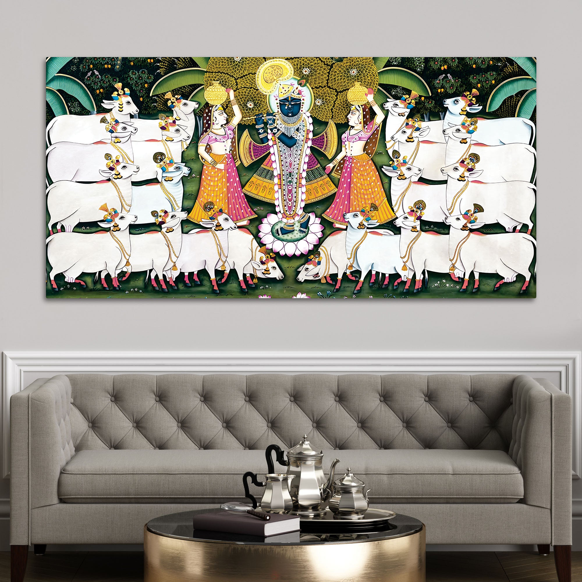 Shrinathji Pichwai Wall Art Canvas Wall Painting
