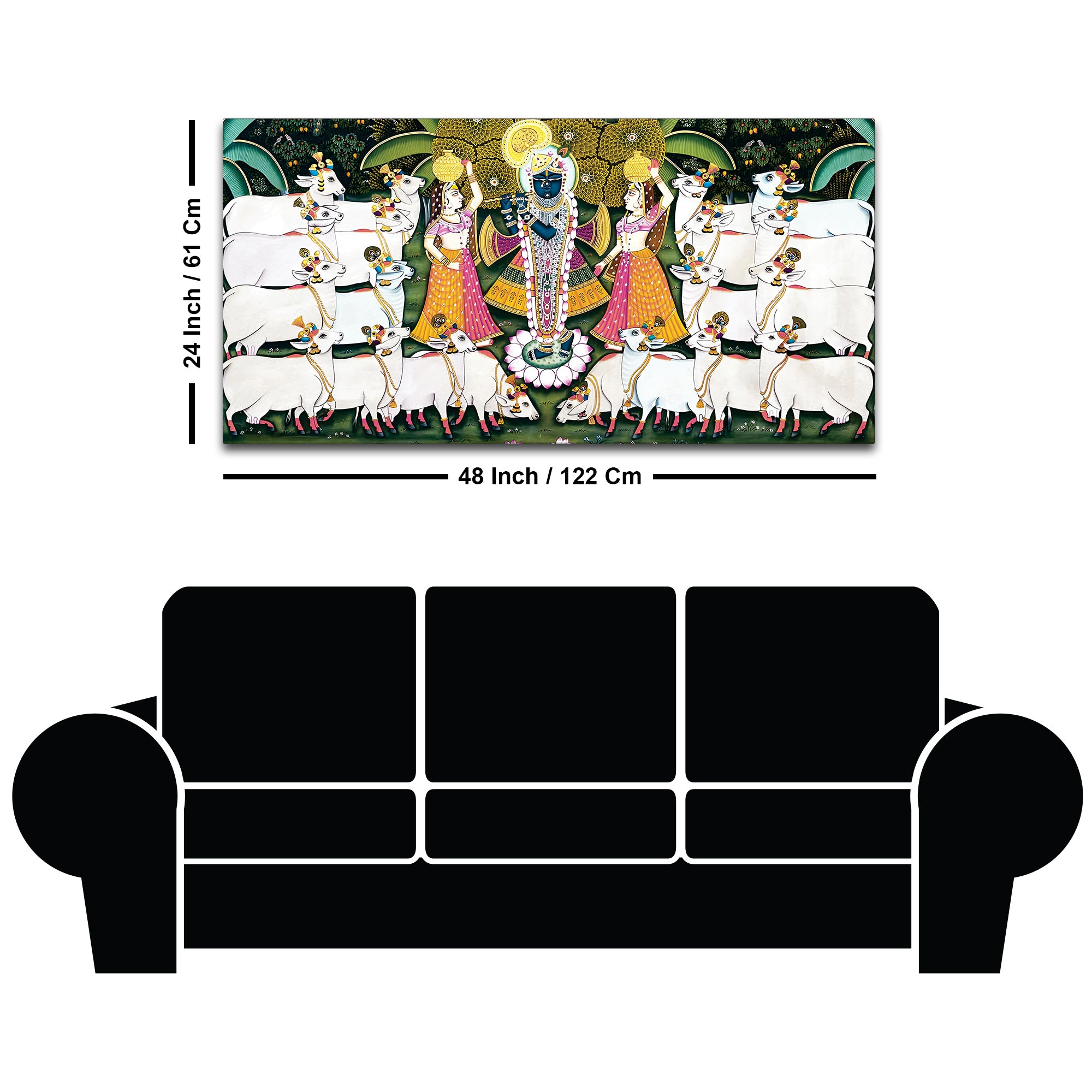 Shrinathji Pichwai Wall Art Canvas Wall Painting