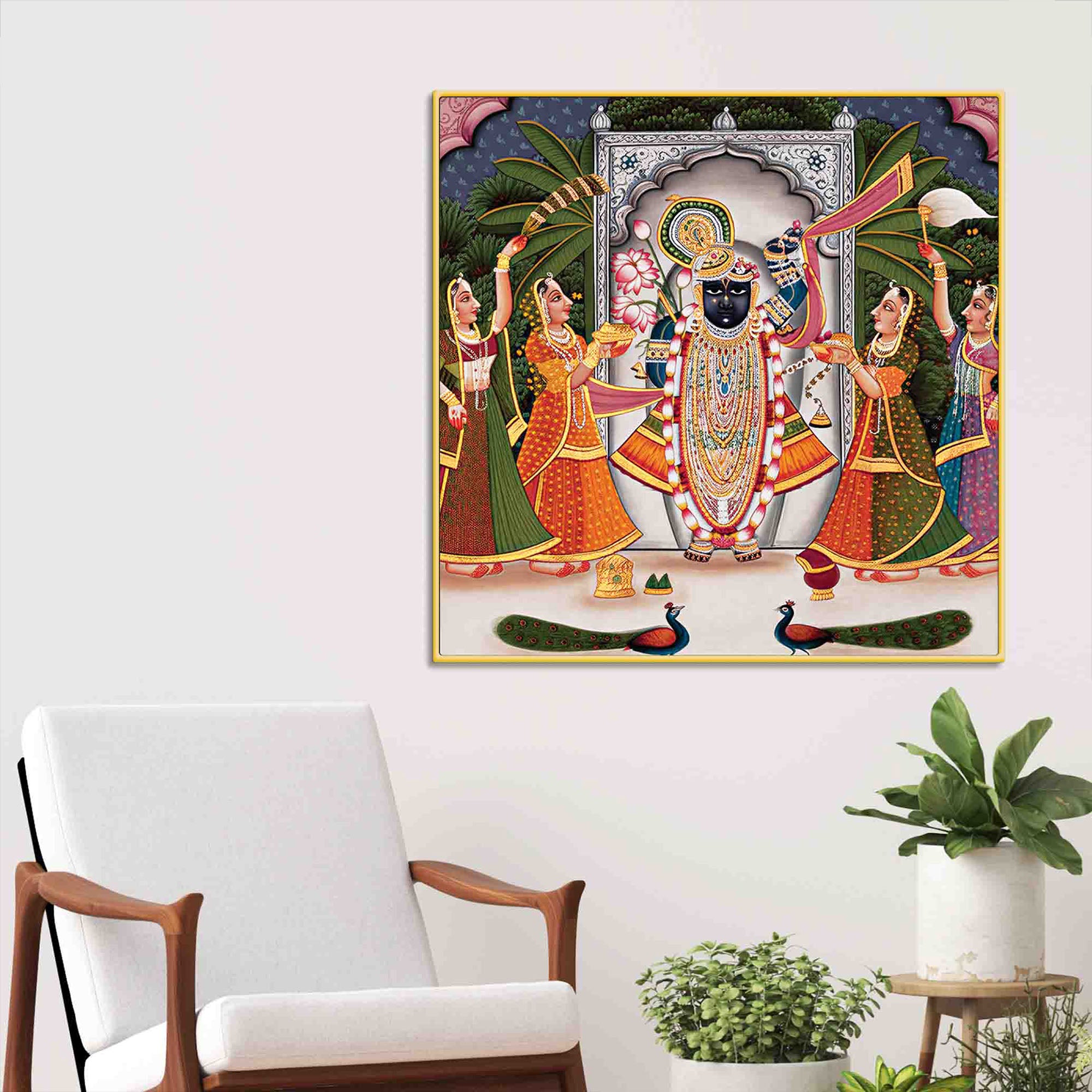 Shrinathji Pichwai Wall Painting | Indian Devotional Art