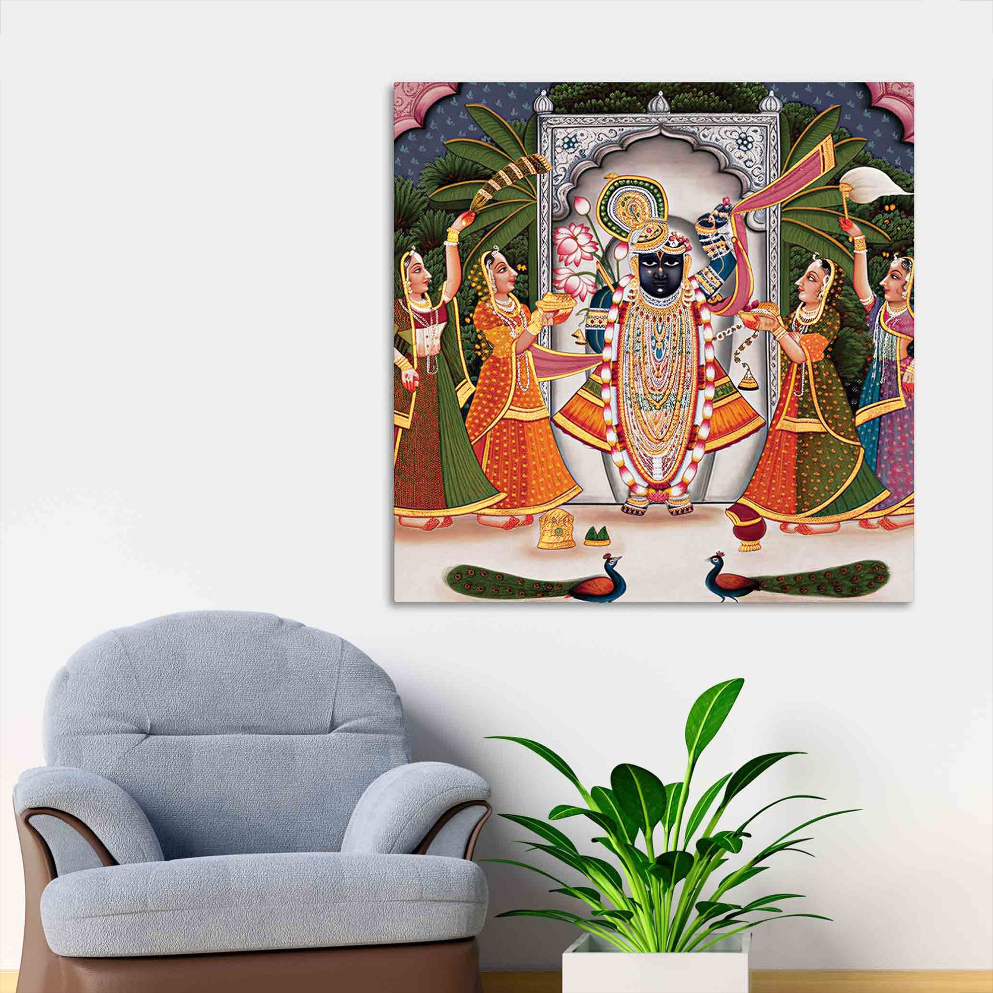 Shrinathji Pichwai Wall Painting | Indian Devotional Art