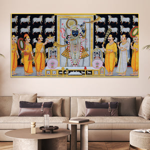 Shrinathji Temple Scene Religious Wall Painting