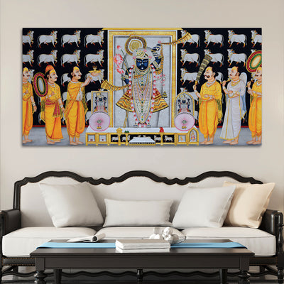 Shrinathji Temple Scene Religious Wall Painting
