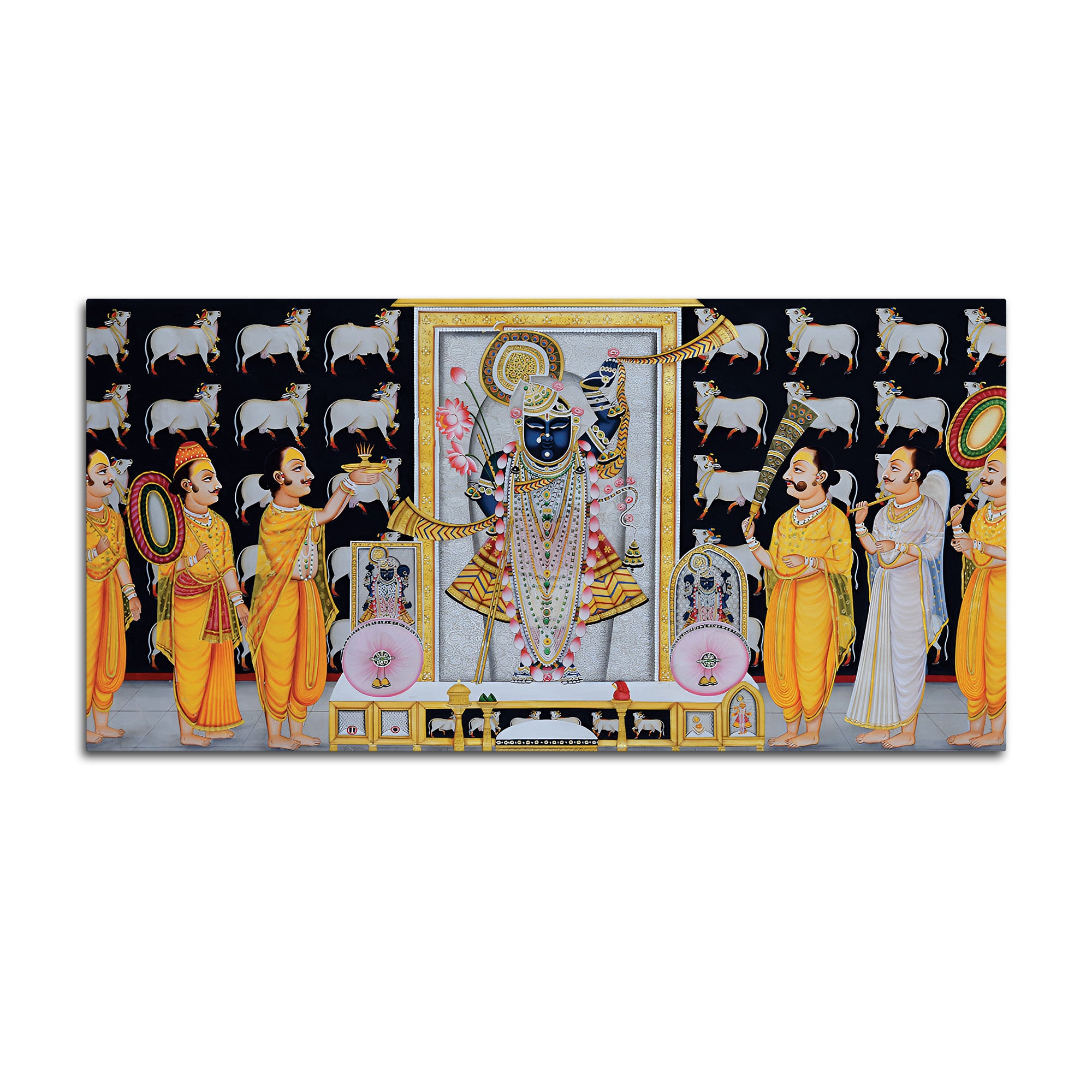 Shrinathji Temple Scene Religious Wall Painting