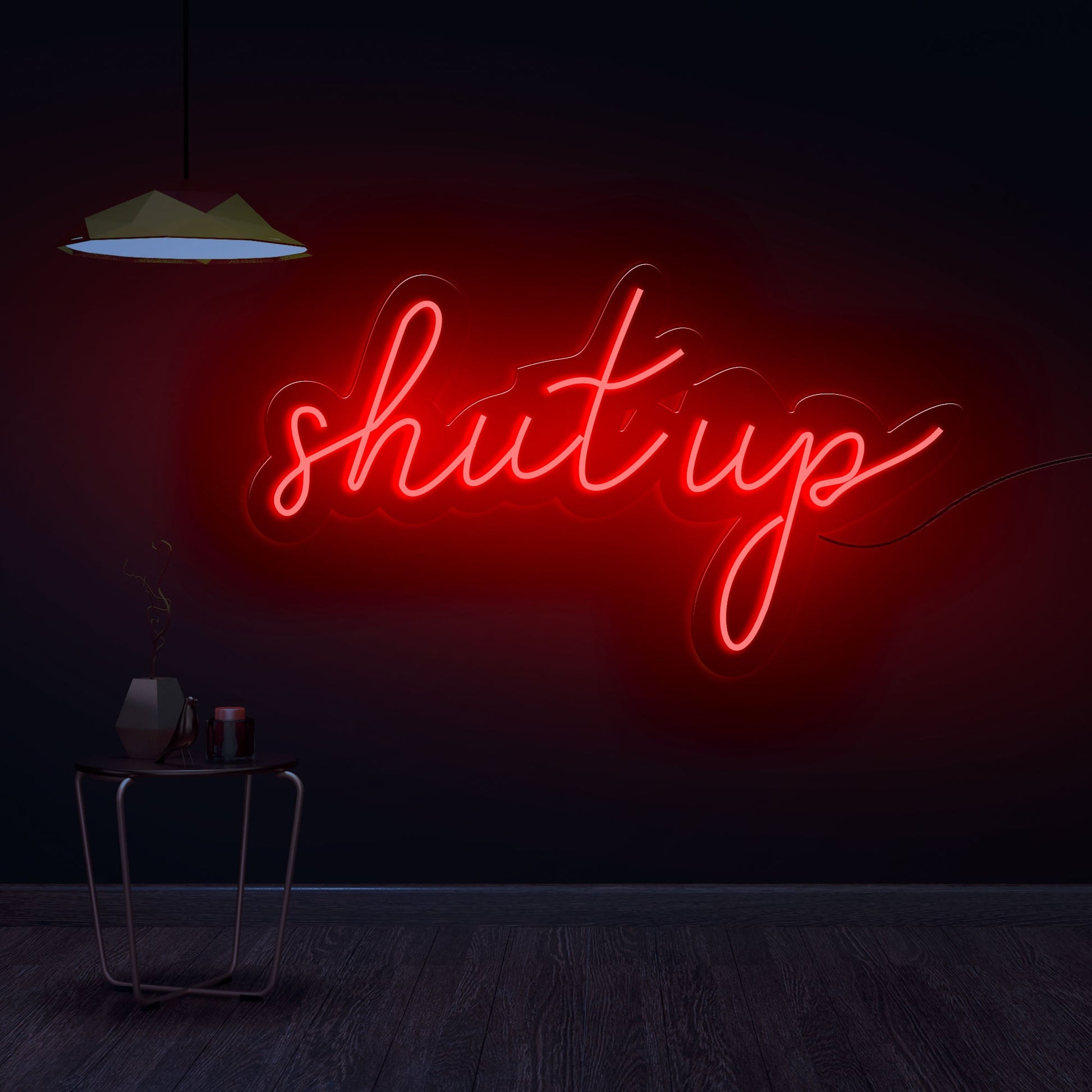 Shut Up Text Neon Sign LED Light