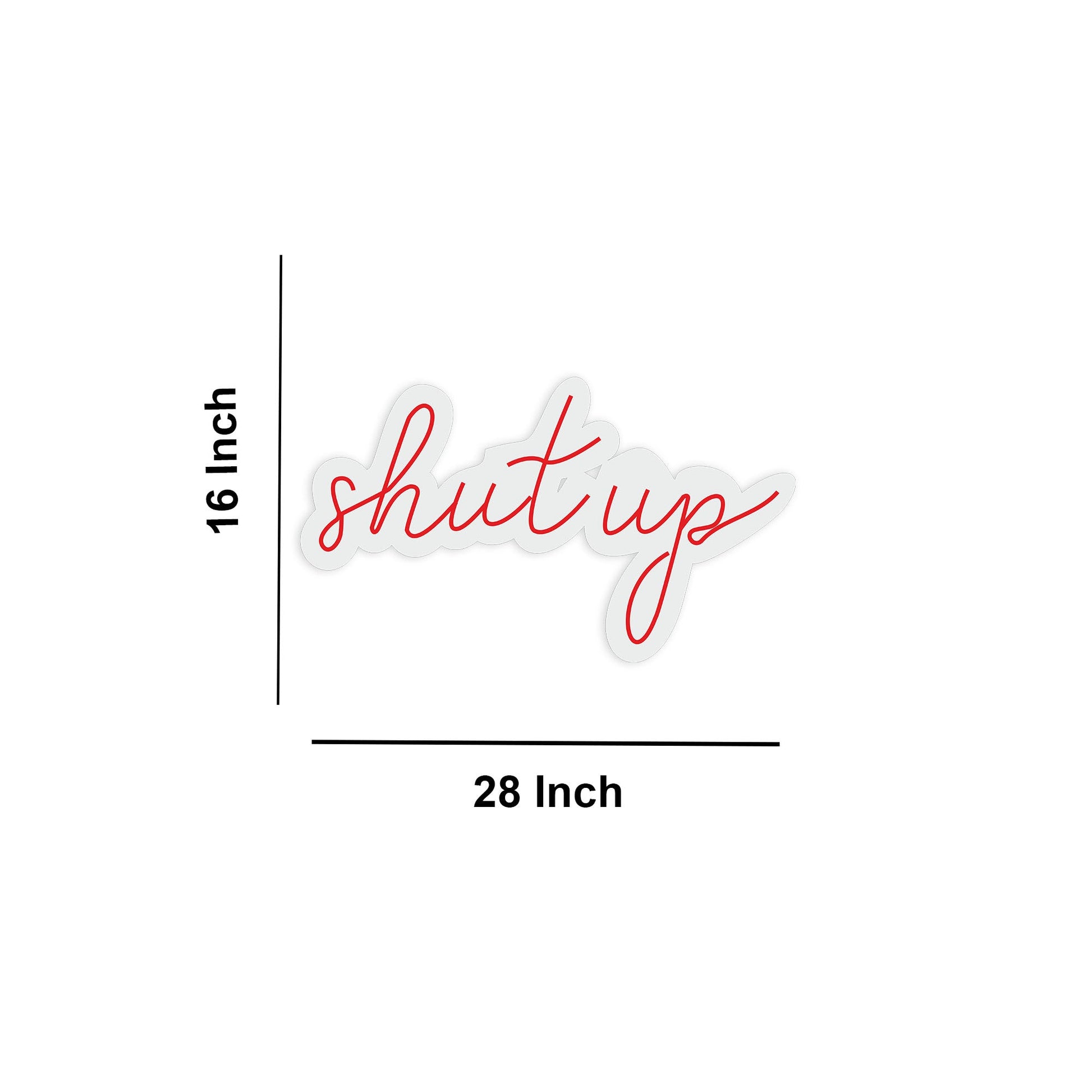 Shut Up Text Neon Sign LED Light