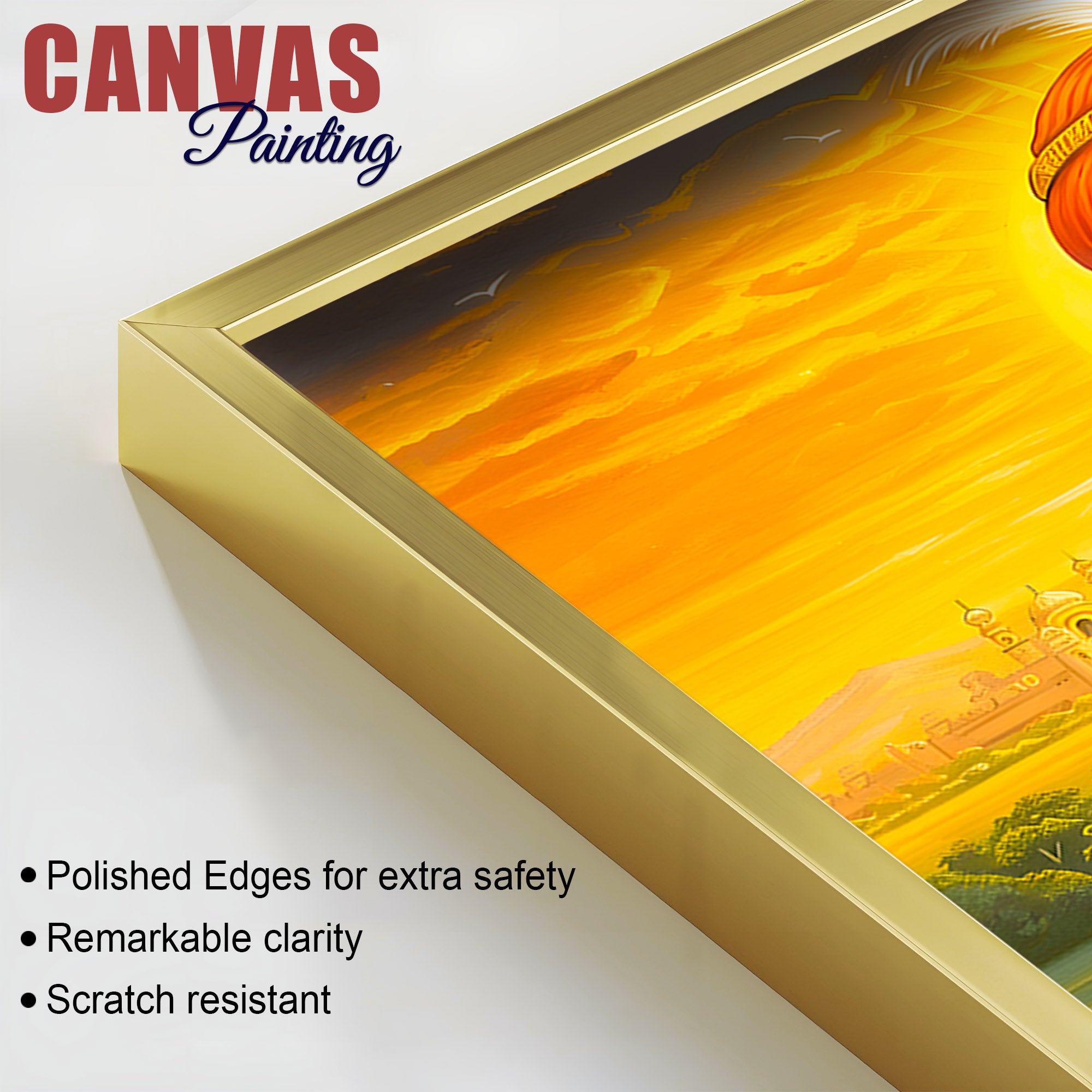 Sikh Guru Blessing Painting Spiritual Wall Décor Art