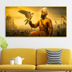 Sikh Guru Golden Canvas Wall Art for Living Room