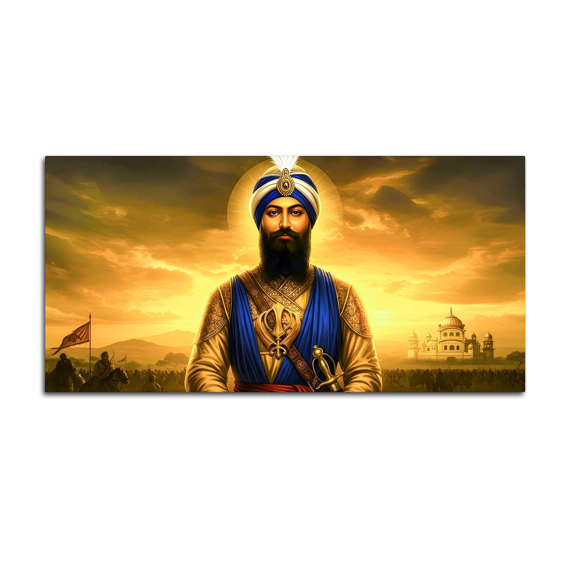 Sikh Guru Ji Decorative Wall Painting for Living Room