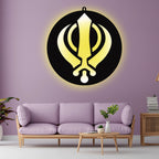 Sikh Religious Symbol LED Wall Hanging for Wall Decor