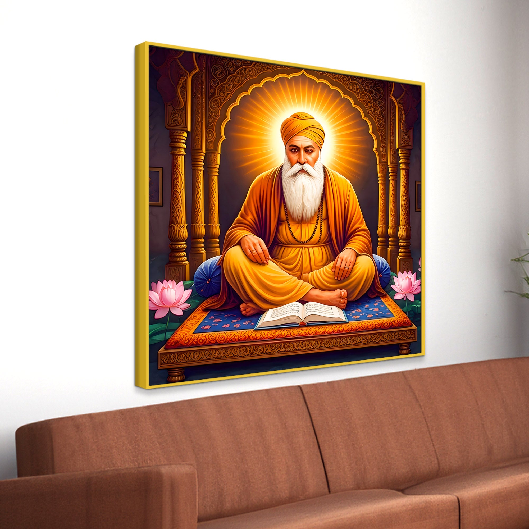 Sikh Spiritual Painting Guru Nanak Dev Ji Wall Art