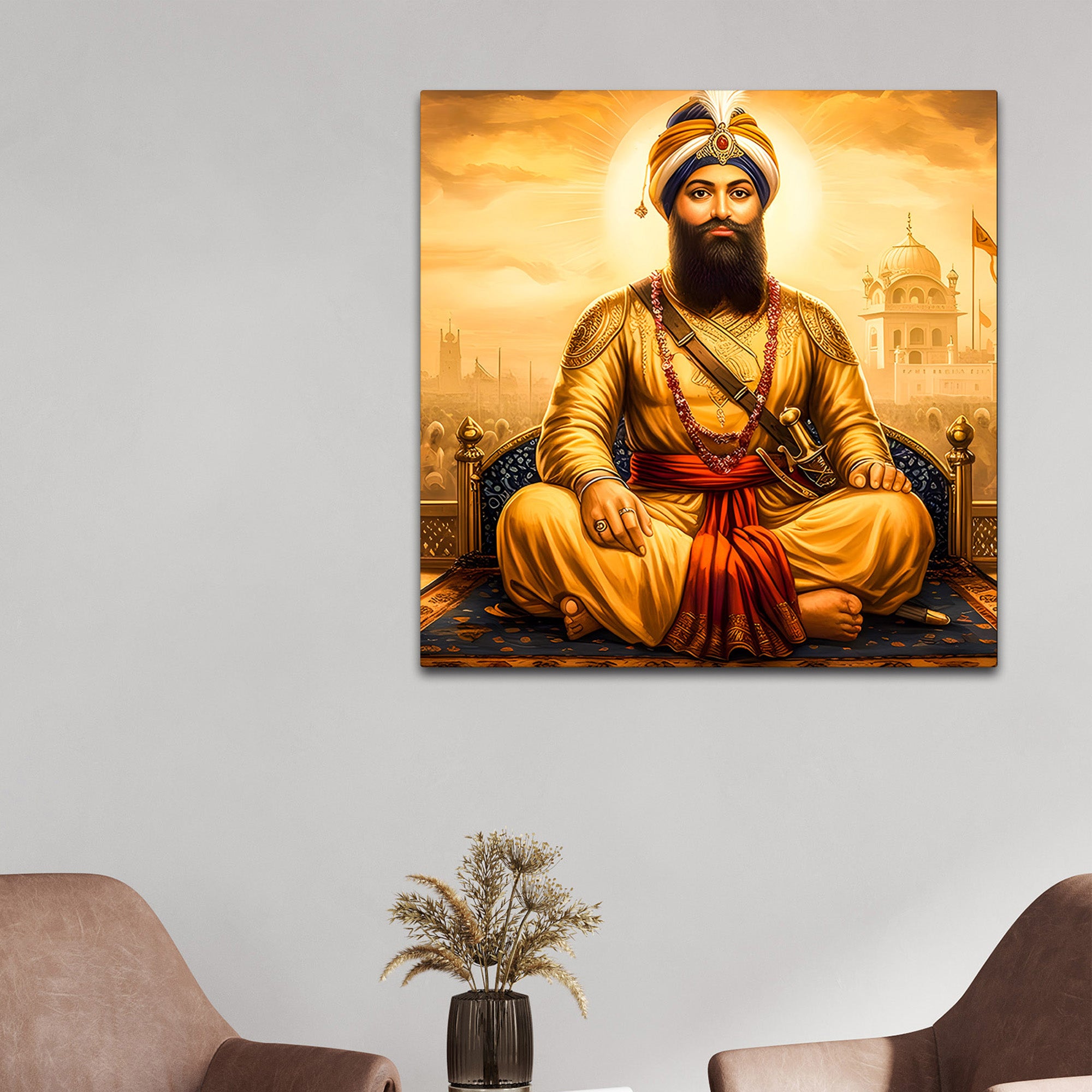 Sikh Spiritual Wall Art Painting for Home & Mandir