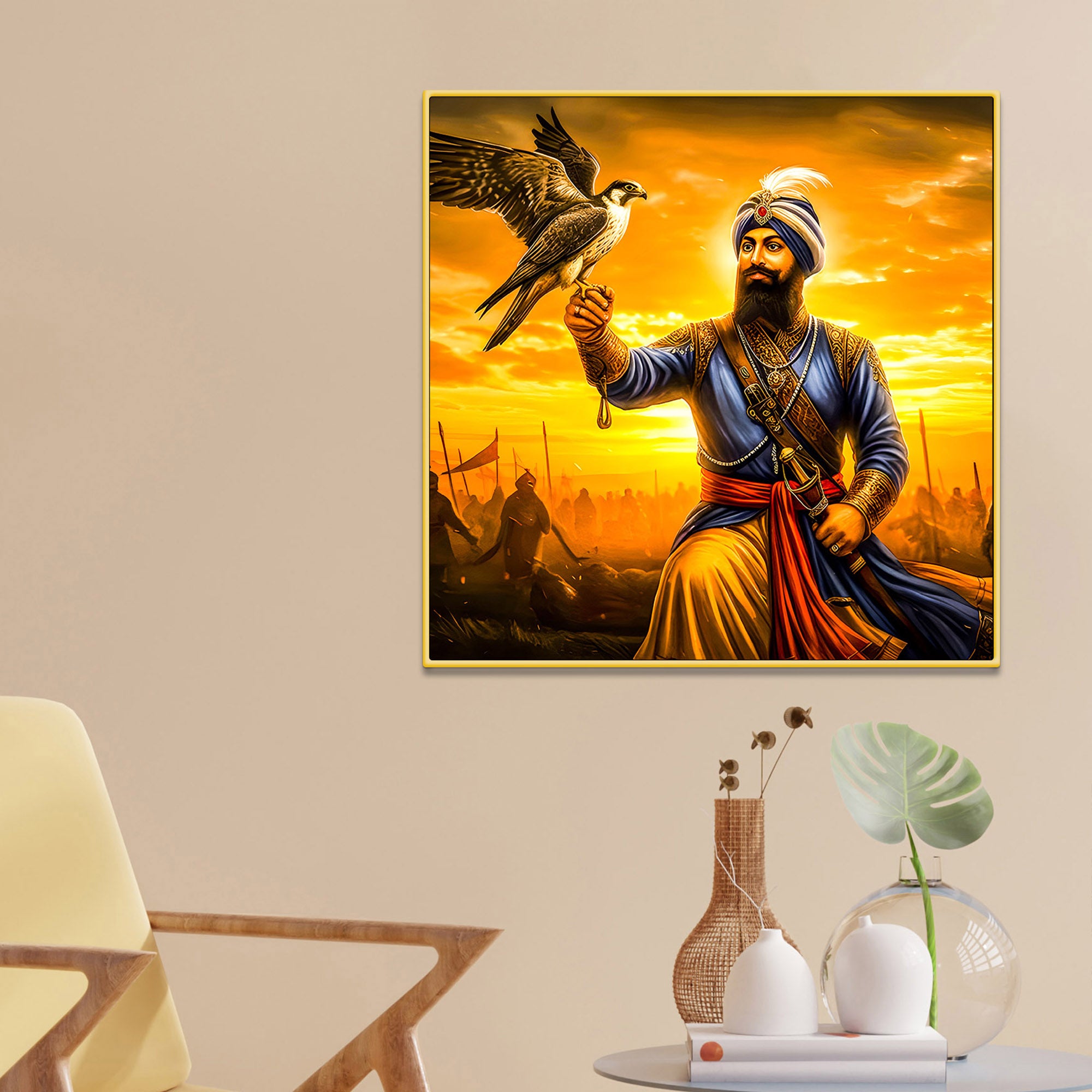 sikh-spiritual-warrior-painting-golden-background-wall-decor