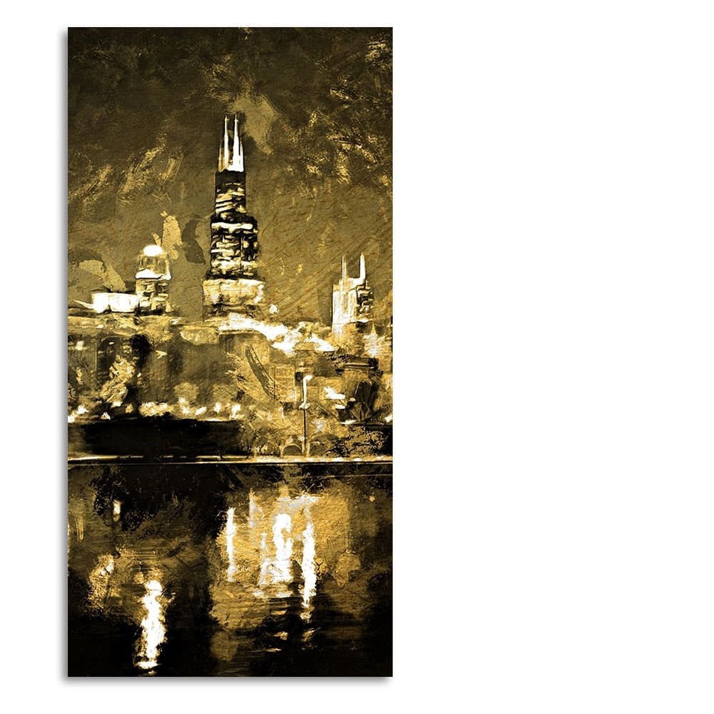 Skyline Night view Canvas Wall Painting