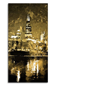 Skyline Night view Canvas Wall Painting