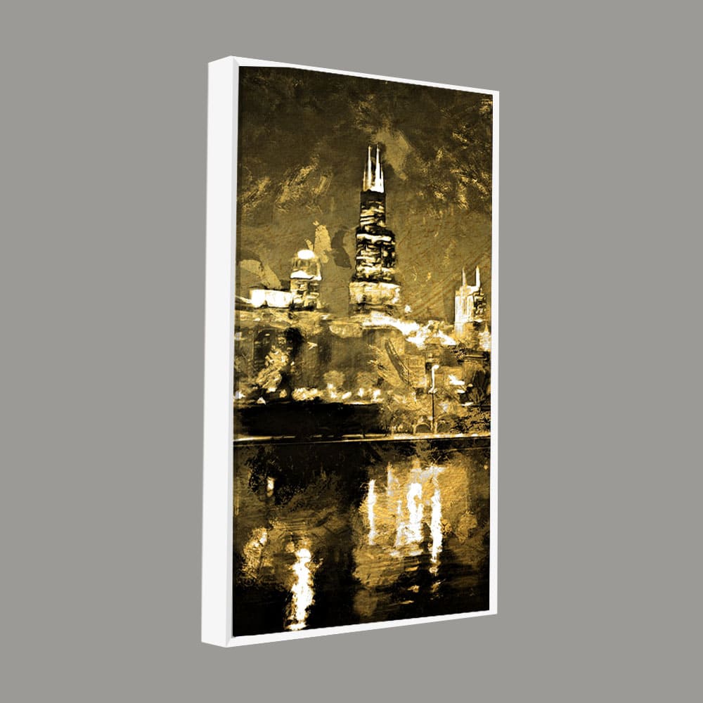 Skyline Night view Canvas Wall Painting