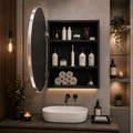 sleek-black-edge-round-mirror-cabinet-for-bathroom-or-dressing-area