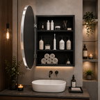 sleek-black-edge-round-mirror-cabinet-for-bathroom-or-dressing-area