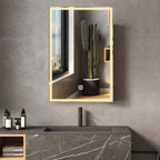 Sleek & Compact Design Lighted Medicine Cabinet Mirror
