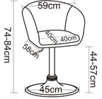 Sleek Grey Swivel Bar Chair with Padded Cushion