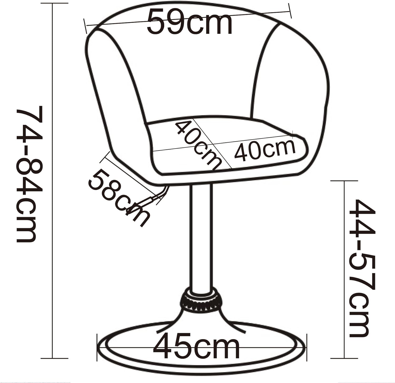 Sleek Grey Swivel Bar Chair with Padded Cushion