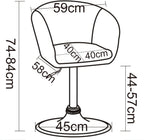 Sleek Grey Swivel Bar Chair with Padded Cushion