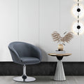 Sleek Grey Swivel Bar Chair with Padded Cushion