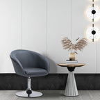 Sleek Grey Swivel Bar Chair with Padded Cushion