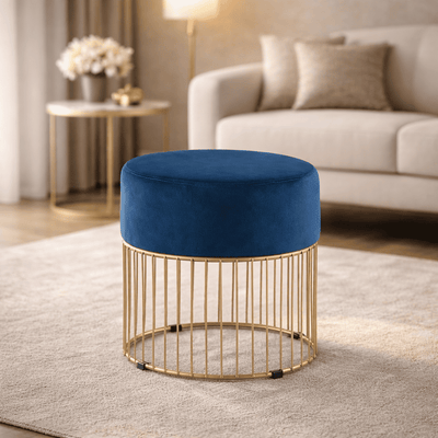 sleek-navy-steel-stool-with-luxurious-gold-frame
