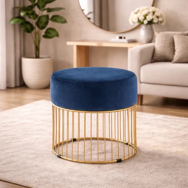 sleek-navy-steel-stool-with-luxurious-gold-frame