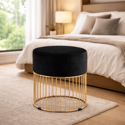 sleek-rich-black-steel-stool-with-luxurious-gold-frame