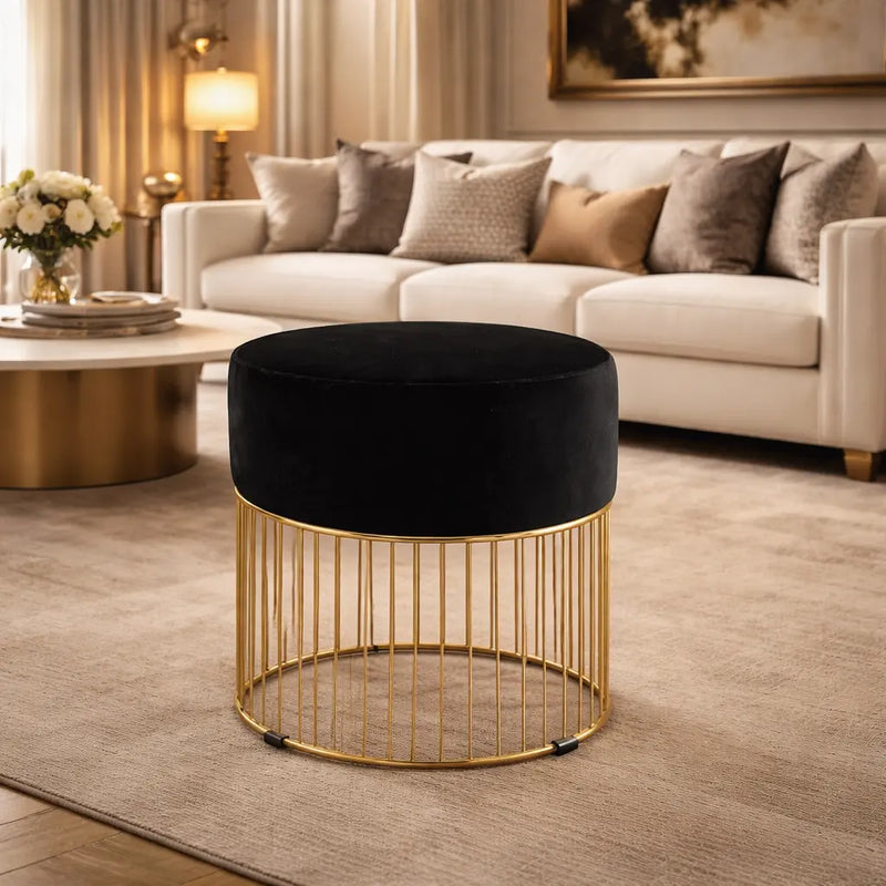 sleek-rich-black-steel-stool-with-luxurious-gold-frame