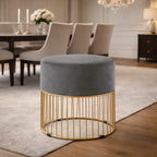sleek-rich-grey-steel-stool-with-luxurious-gold-frame