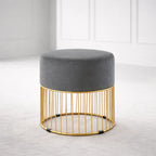 sleek-rich-grey-steel-stool-with-luxurious-gold-frame