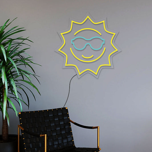 Smiley Sun Neon Sign LED Light